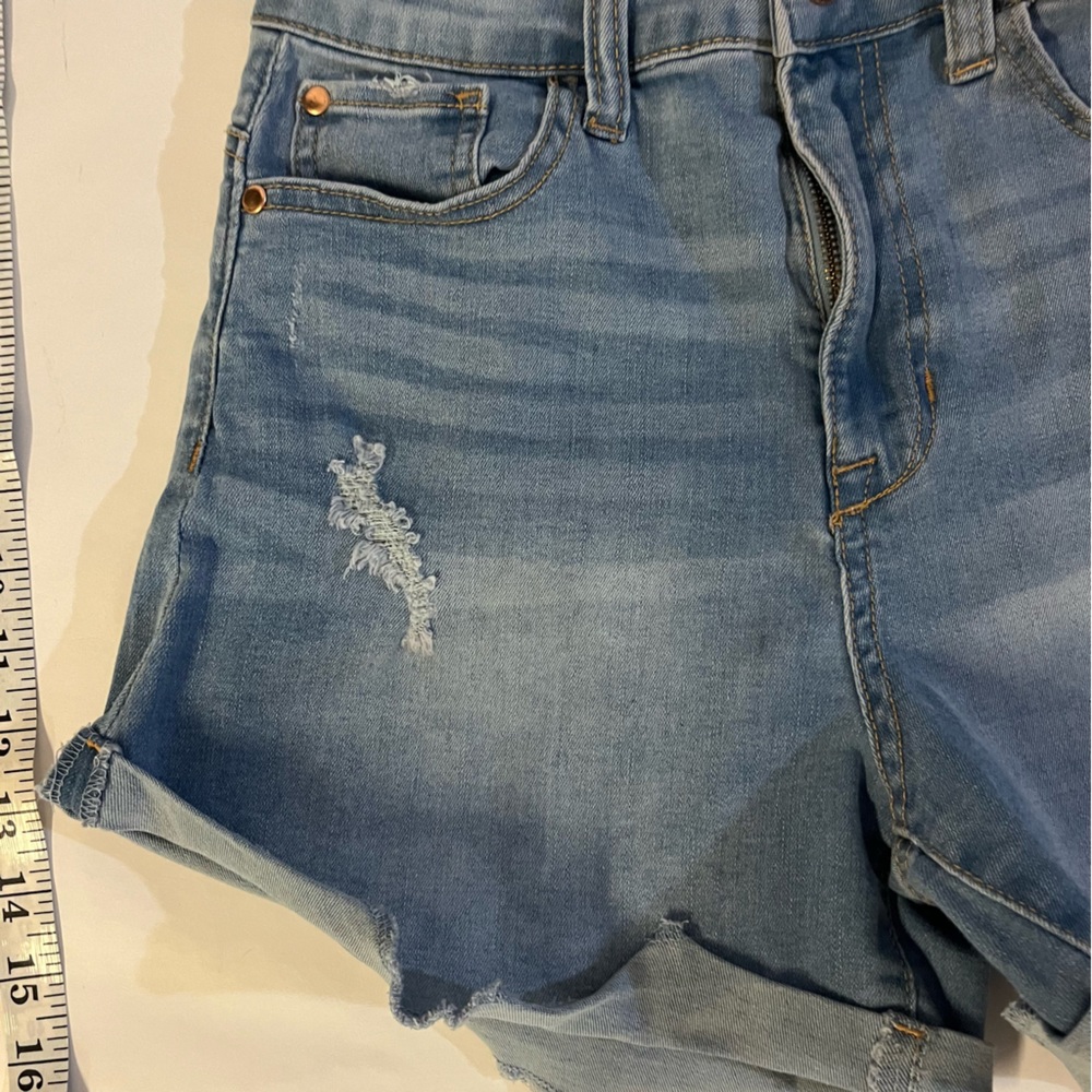 Kendall + Kylie The Icon Shorts High Rise Jean Denim Shorts Sz 5/27 - Picture 9 of 10